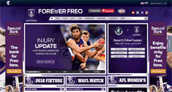 Desktop Screenshot of fremantlefc.com.au